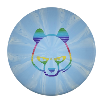Dynamic Discs Warden disc golf putt and approach in blue Classic Burst plastic with Pandamonium Big Panda stamp, view 1