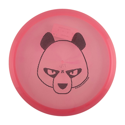 Innova Roc3 disc golf midrange in pink Champion plastic with Pandamonium Big Panda stamp, view 1