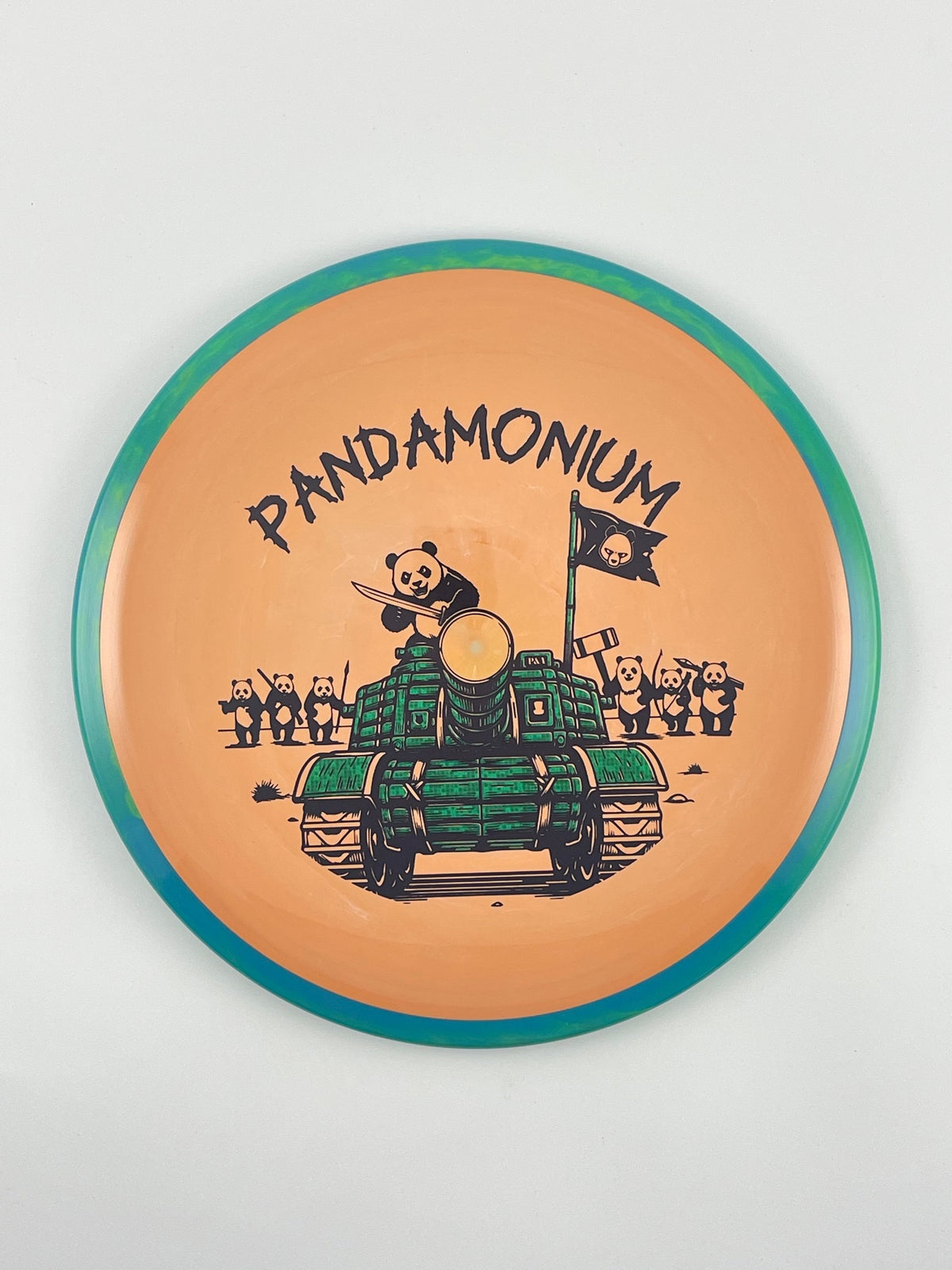 Axiom Bokeh disc golf fairway driver in Neutron plastic with Pandamonium Panda Tank stamp, view 43