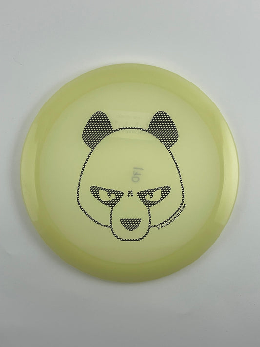 Innova Firebird disc golf fairway driver in glow Proto Glow Champion plastic with Pandamonium Big Panda stamp