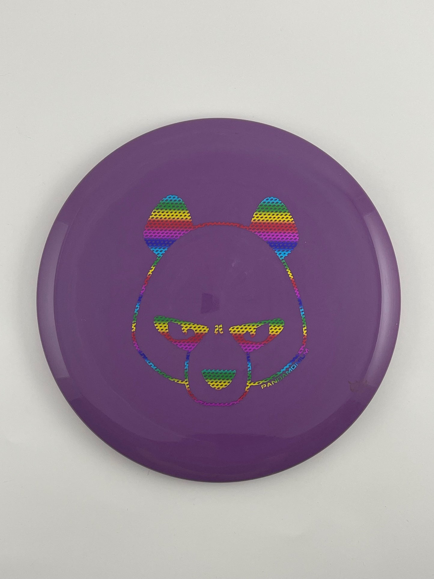 Innova Mako3 disc golf midrange in purple Star plastic with Pandamonium Big Panda stamp