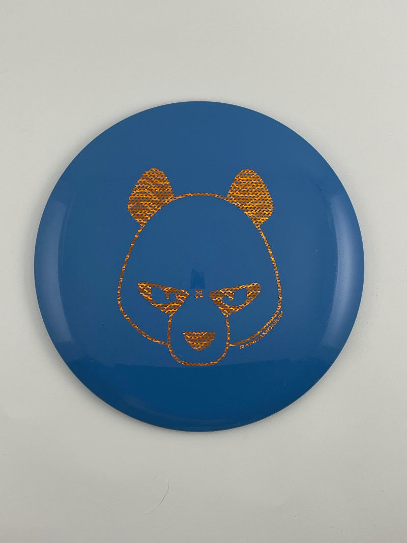Innova Valkyrie disc golf fairway driver in blue Star plastic with Pandamonium Big Panda stamp
