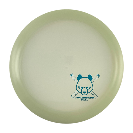 Dynamic Discs Raider disc golf distance driver in clear and white Lucid plastic with Pandamonium Panda Corner X stamp, view 1