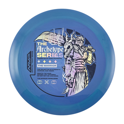 Streamline Engine disc golf distance driver in blue Neutron plastic with Pandamonium MVP Warrior stamp, view 1