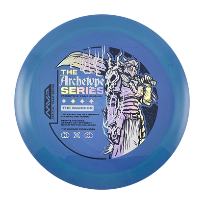 Streamline Engine disc golf distance driver in blue Neutron plastic with Pandamonium MVP Warrior stamp, view 1