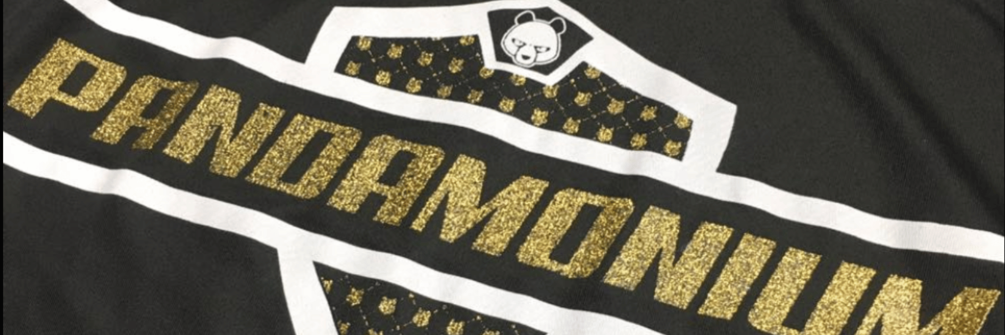 Pandamonium Disc Golf Jersey with Gold Shield Design