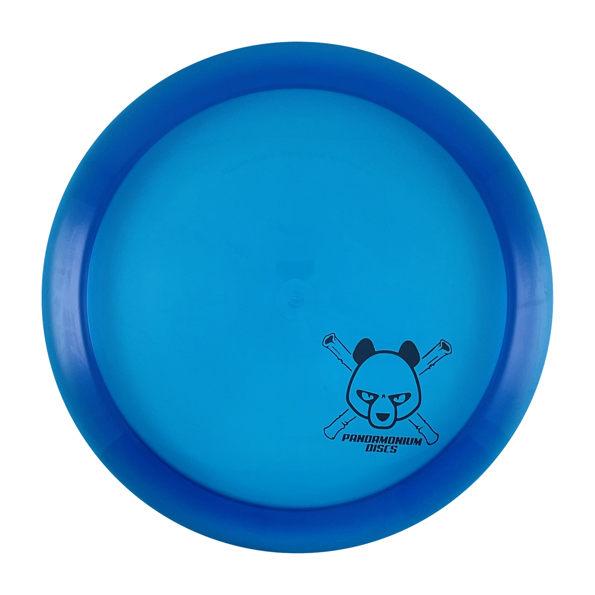 Westside Discs Northman disc golf fairway driver in blue VIP plastic with Pandamonium Panda Corner X stamp, view 1