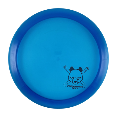 Westside Discs Northman disc golf fairway driver in blue VIP plastic with Pandamonium Panda Corner X stamp, view 1