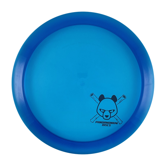 Westside Discs Northman disc golf fairway driver in blue VIP plastic with Pandamonium Panda Corner X stamp, view 1