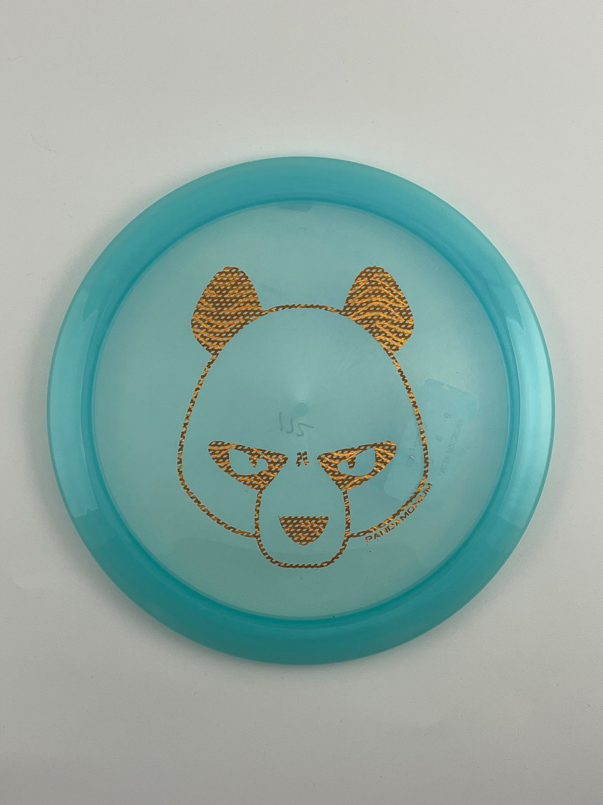 Innova Firebird disc golf fairway driver in light blue Champion plastic with Pandamonium Big Panda stamp