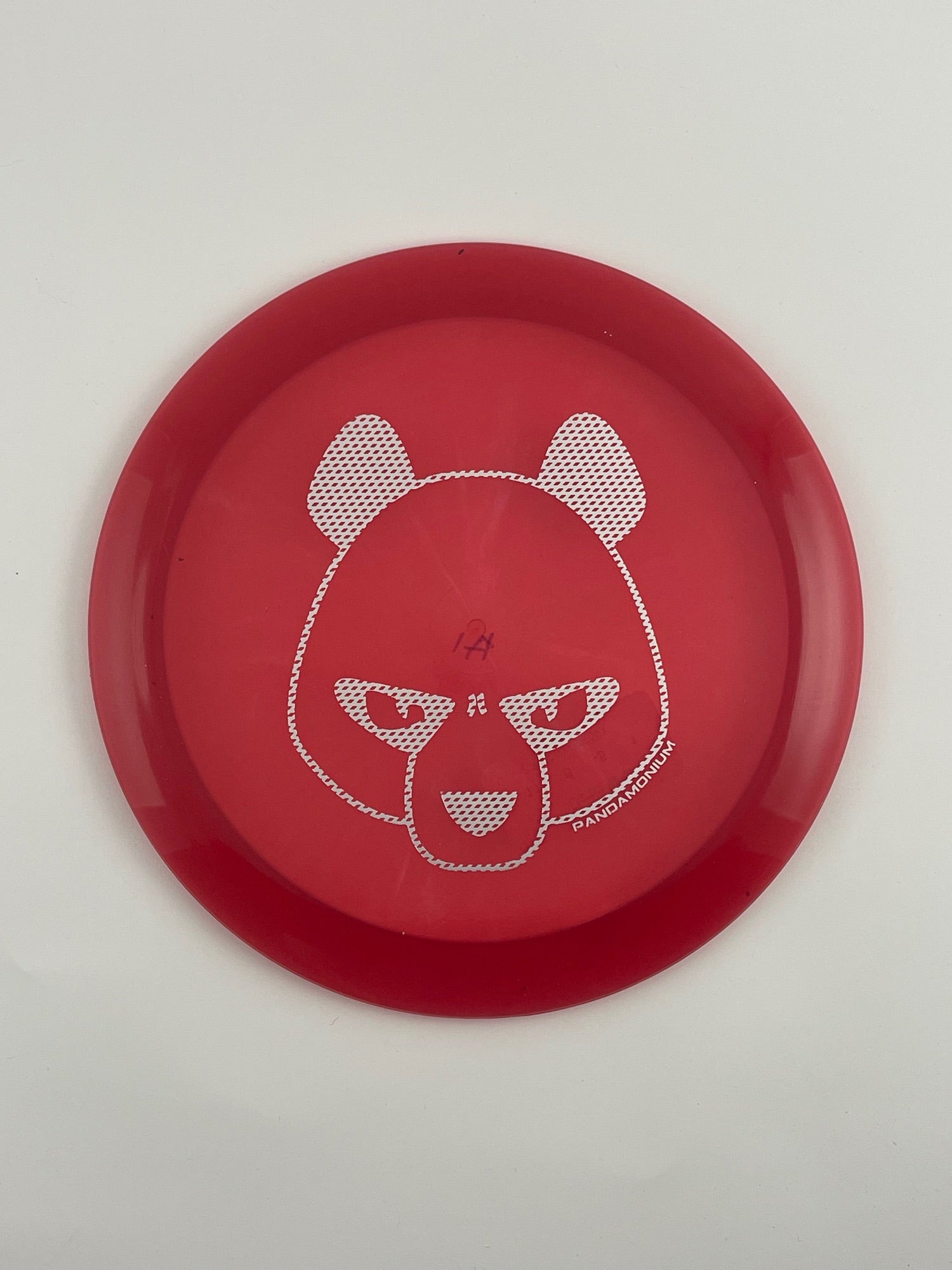 Innova Mamba disc golf distance driver in plum Champion plastic with Pandamonium Big Panda stamp