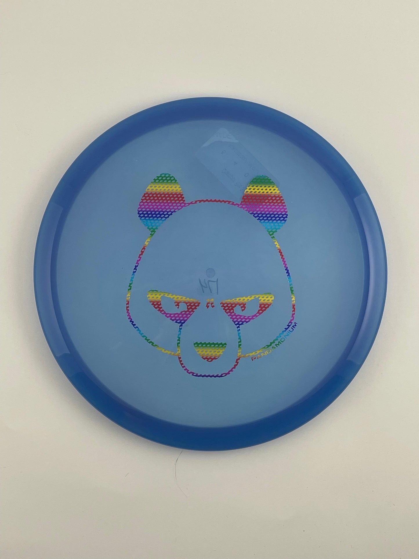 Innova Roc3 disc golf midrange in blue Champion plastic with Pandamonium Big Panda stamp
