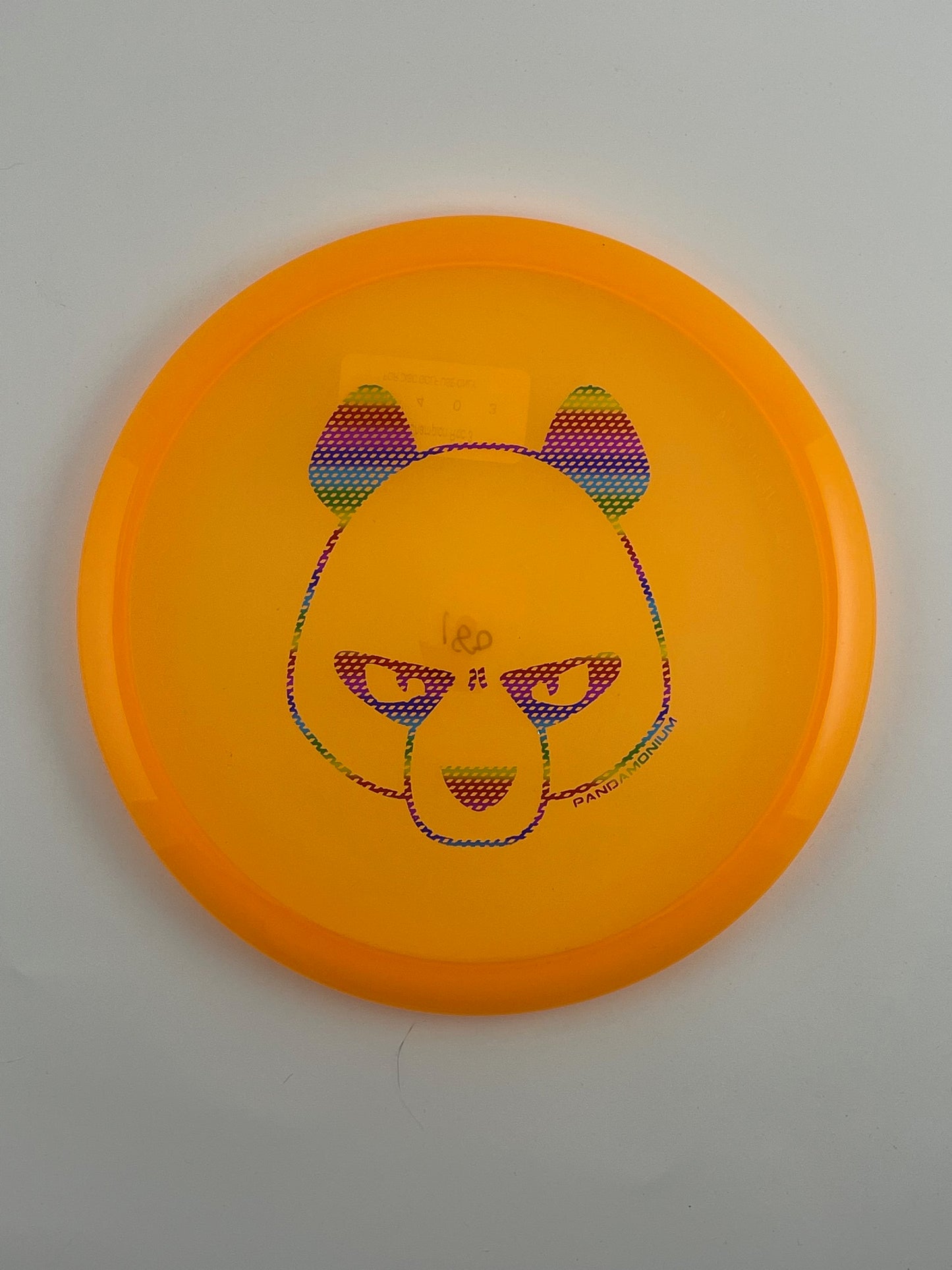 Innova Roc3 disc golf midrange in orange Champion plastic with Pandamonium Big Panda stamp
