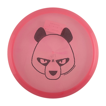 Innova Roc3 disc golf midrange in pink Champion plastic with Pandamonium Big Panda stamp, view 1