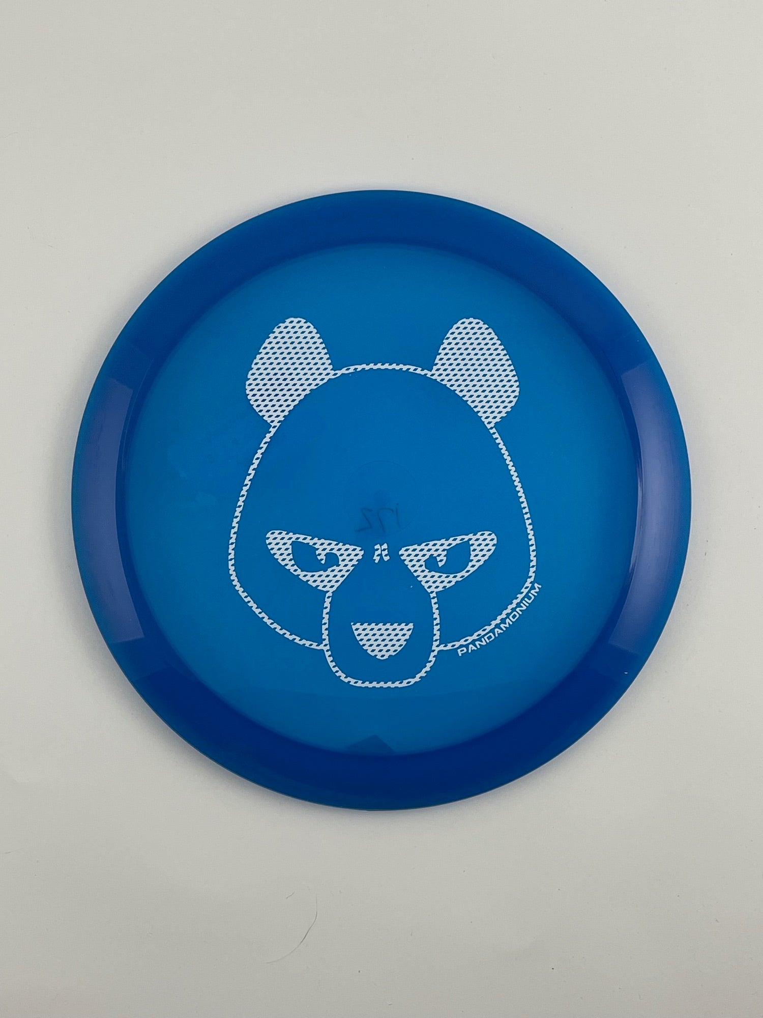 Innova Valkyrie disc golf fairway driver in blue Champion plastic with Pandamonium Big Panda stamp