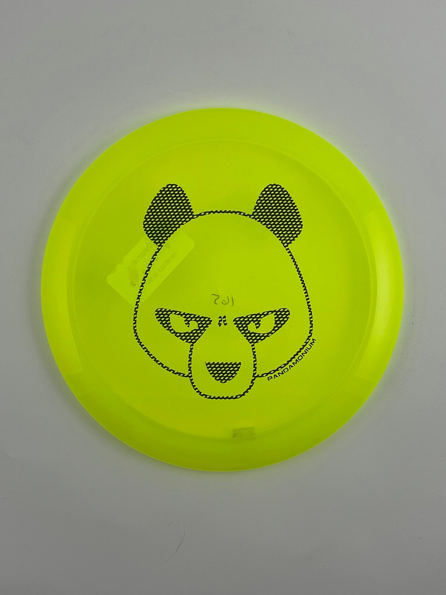 Innova Valkyrie disc golf fairway driver in yellow Champion plastic with Pandamonium Big Panda stamp