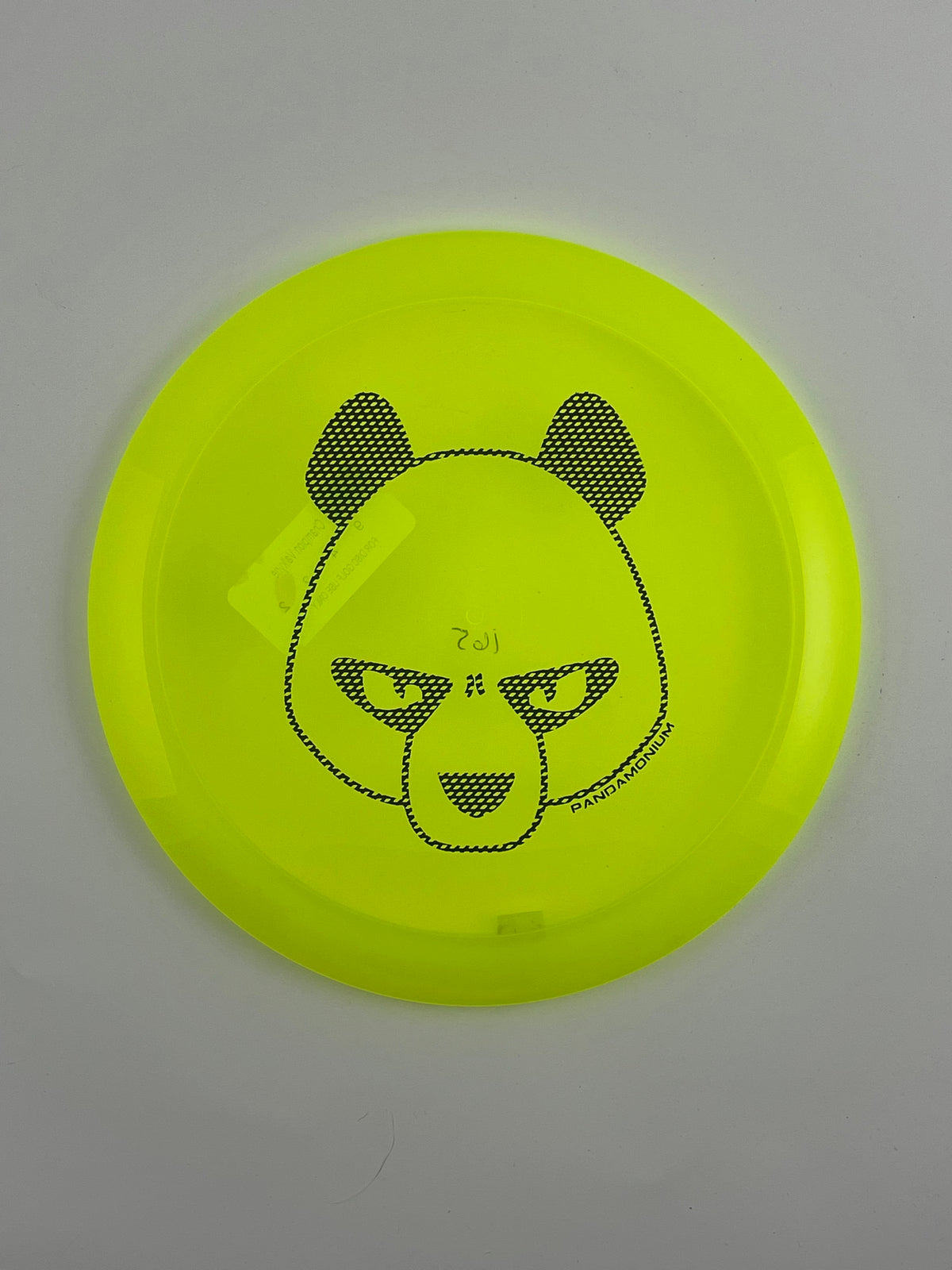 Innova Valkyrie disc golf fairway driver in yellow Champion plastic with Pandamonium Big Panda stamp