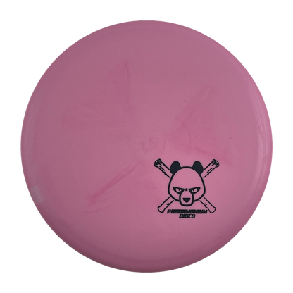 Dynamic Discs Warden disc golf putt and approach in pink Classic Moonshine plastic with Pandamonium Panda Corner X stamp, view 1