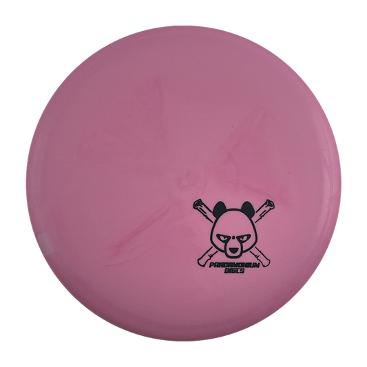 Dynamic Discs Warden disc golf putt and approach in pink Classic Moonshine plastic with Pandamonium Panda Corner X stamp, view 1