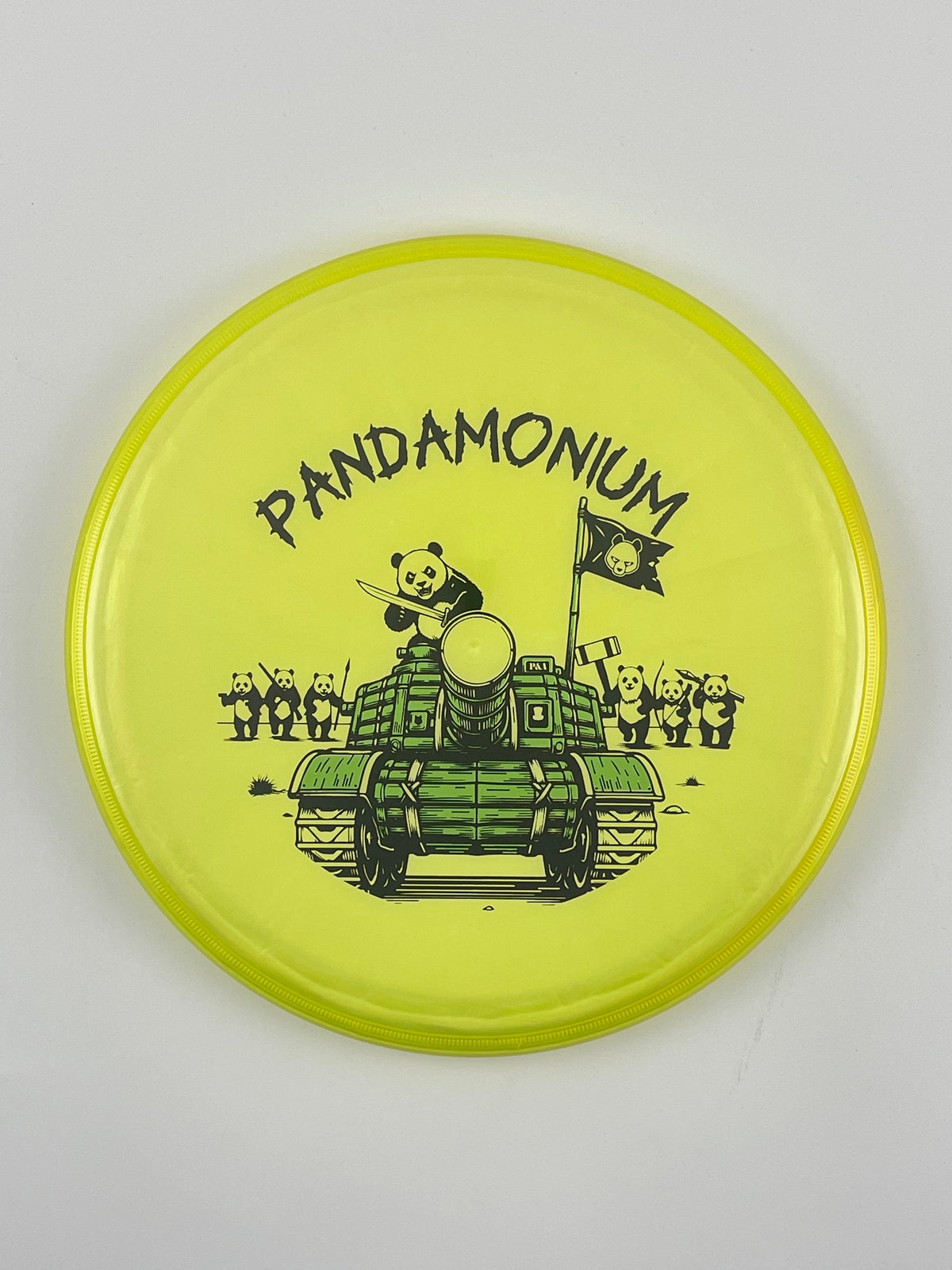 Axiom Pyro disc golf midrange in Prism Plasma plastic with Pandamonium Panda Tank stamp, view 10