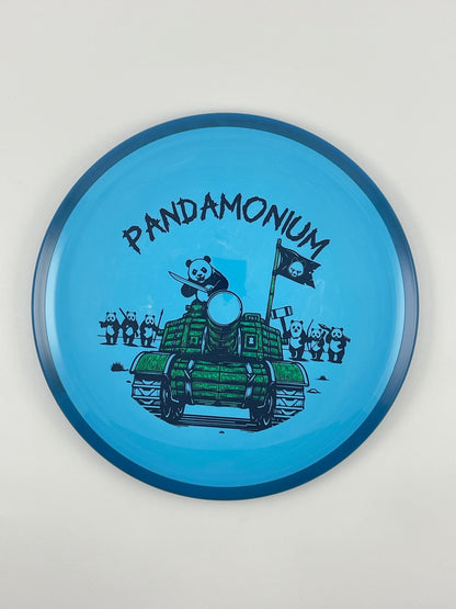 Axiom Bokeh disc golf fairway driver in Neutron plastic with Pandamonium Panda Tank stamp, view 1