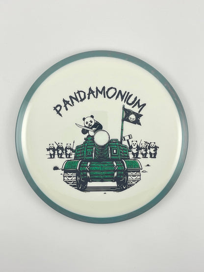 Axiom Bokeh disc golf fairway driver in Neutron plastic with Pandamonium Panda Tank stamp, view 15