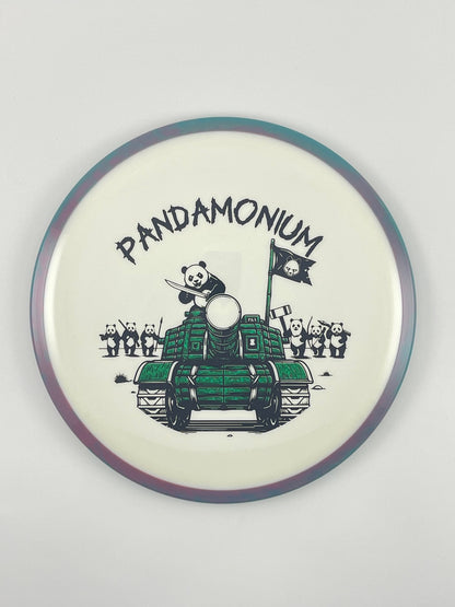 Axiom Bokeh disc golf fairway driver in Neutron plastic with Pandamonium Panda Tank stamp, view 16