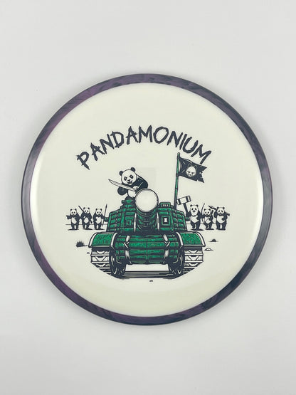 Axiom Bokeh disc golf fairway driver in Neutron plastic with Pandamonium Panda Tank stamp, view 18