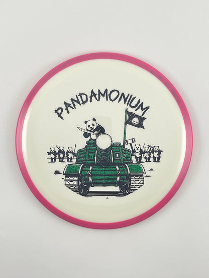 Axiom Bokeh disc golf fairway driver in Neutron plastic with Pandamonium Panda Tank stamp, view 19