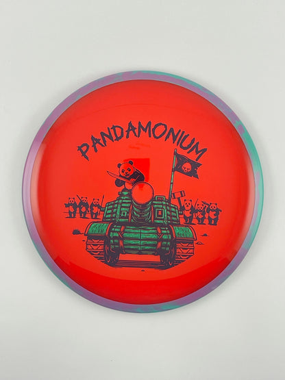 Axiom Bokeh disc golf fairway driver in Neutron plastic with Pandamonium Panda Tank stamp, view 22