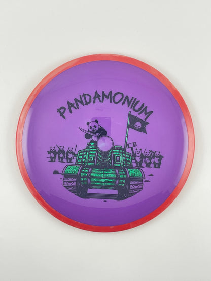 Axiom Bokeh disc golf fairway driver in Neutron plastic with Pandamonium Panda Tank stamp, view 25