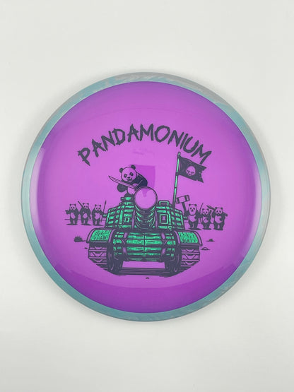 Axiom Bokeh disc golf fairway driver in Neutron plastic with Pandamonium Panda Tank stamp, view 26