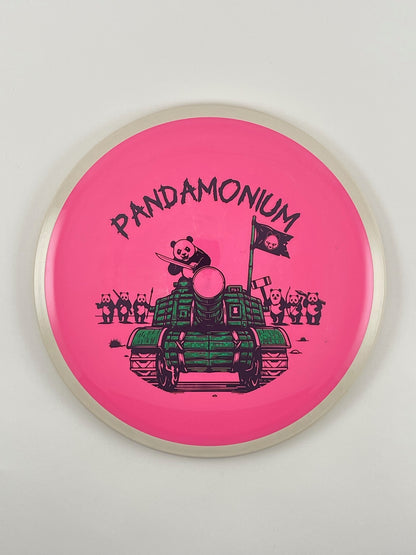 Axiom Bokeh disc golf fairway driver in Neutron plastic with Pandamonium Panda Tank stamp, view 29
