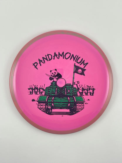 Axiom Bokeh disc golf fairway driver in Neutron plastic with Pandamonium Panda Tank stamp, view 31