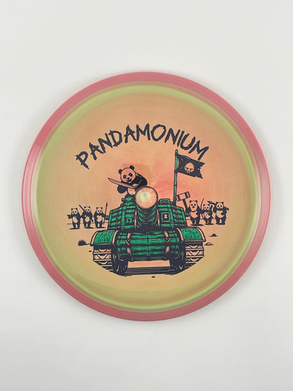 Axiom Bokeh disc golf fairway driver in Neutron plastic with Pandamonium Panda Tank stamp, view 39