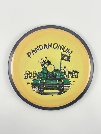 Axiom Bokeh disc golf fairway driver in Neutron plastic with Pandamonium Panda Tank stamp, view 42