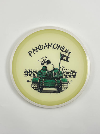 MVP Servo disc golf fairway driver in Eclipse plastic with Pandamonium Panda Tank stamp