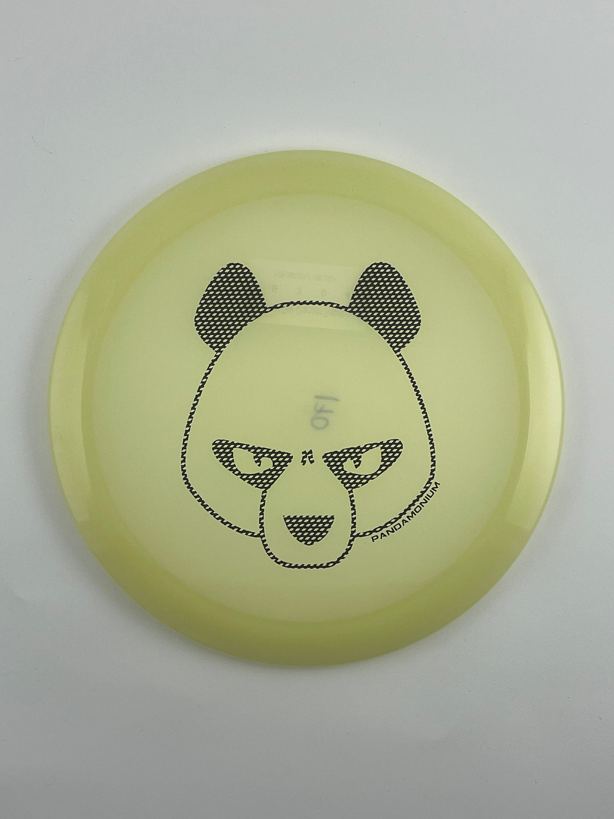 Innova Firebird disc golf fairway driver in glow Proto Glow Champion plastic with Pandamonium Big Panda stamp