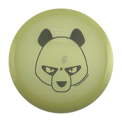 Innova Firebird disc golf fairway driver in glow Proto Glow Champion plastic with Pandamonium Big Panda stamp, view 1