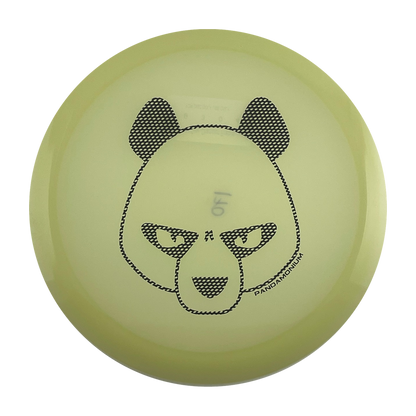 Innova Firebird disc golf fairway driver in glow Proto Glow Champion plastic with Pandamonium Big Panda stamp, view 1