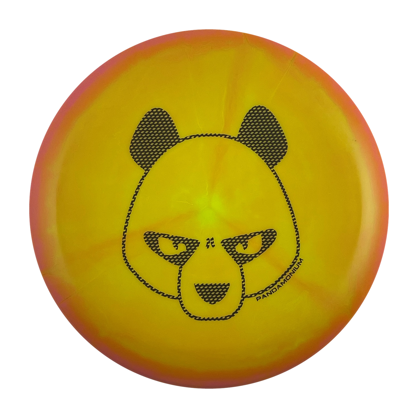 Innova Aviar disc golf putt and approach in pink and orange Halo Star plastic with Pandamonium Big Panda stamp, view 1