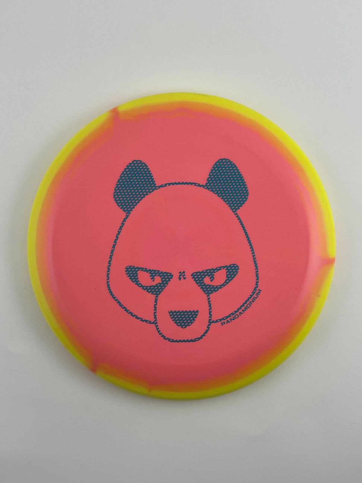 Innova Aviar disc golf putt and approach in strawberry banana Halo Star plastic with Pandamonium Big Panda stamp