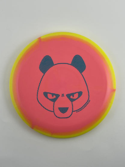 Innova Aviar disc golf putt and approach in strawberry banana Halo Star plastic with Pandamonium Big Panda stamp