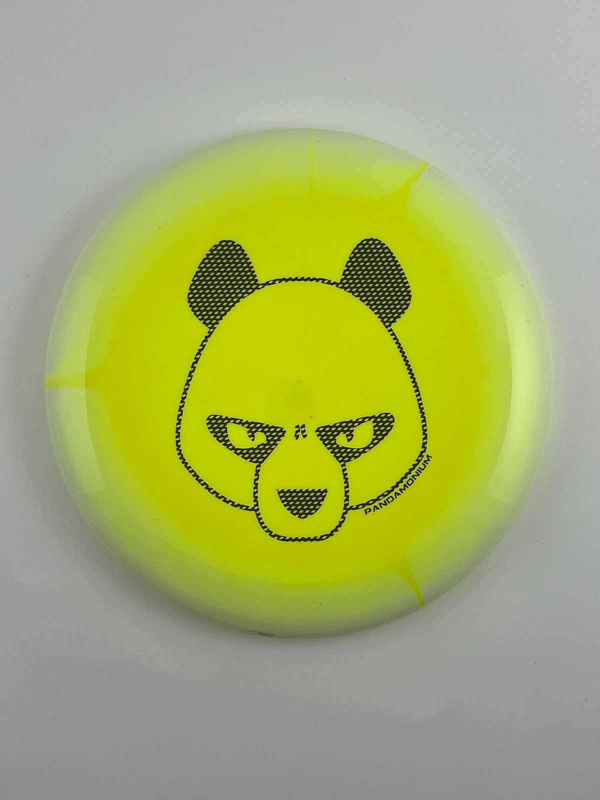 Innova Aviar disc golf putt and approach in yellow Halo Star plastic with Pandamonium Big Panda stamp