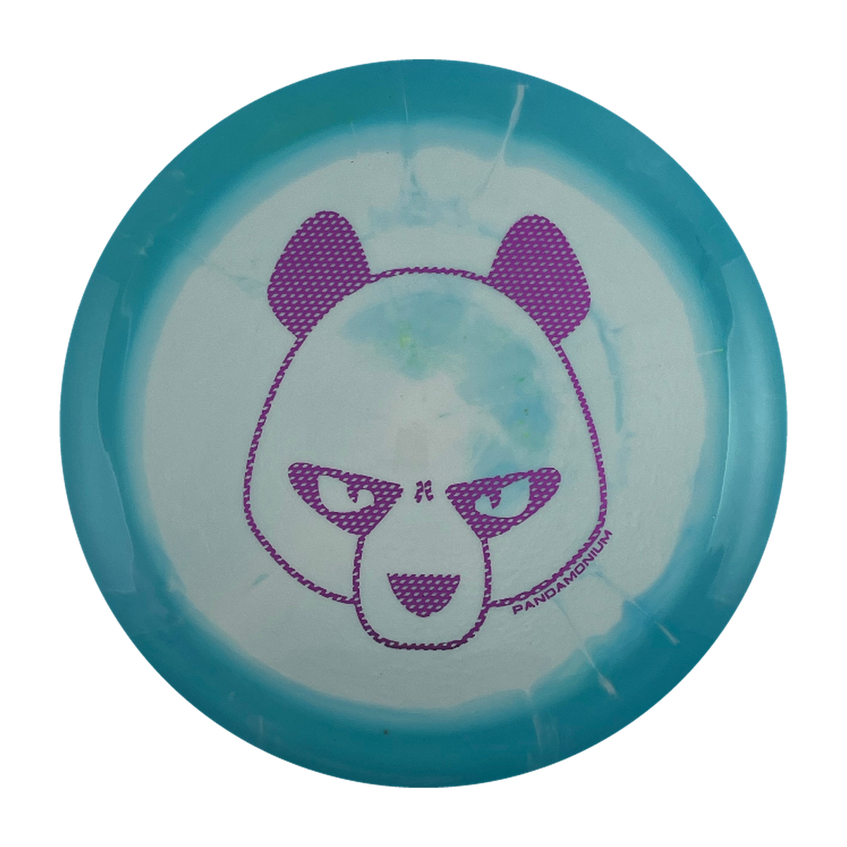 Innova Tern disc golf distance driver in light blue and white Halo Star plastic with Pandamonium Big Panda stamp, view 1