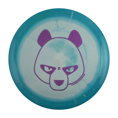 Innova Tern disc golf distance driver in light blue and white Halo Star plastic with Pandamonium Big Panda stamp, view 1