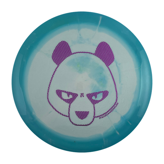 Innova Tern disc golf distance driver in light blue and white Halo Star plastic with Pandamonium Big Panda stamp, view 1