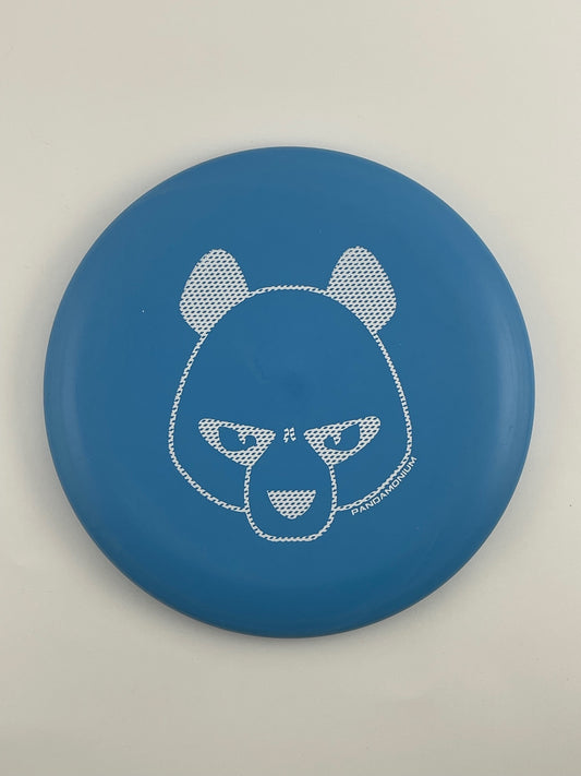 Innova JK Aviar disc golf putt and approach in blue Pro plastic with Pandamonium Big Panda stamp
