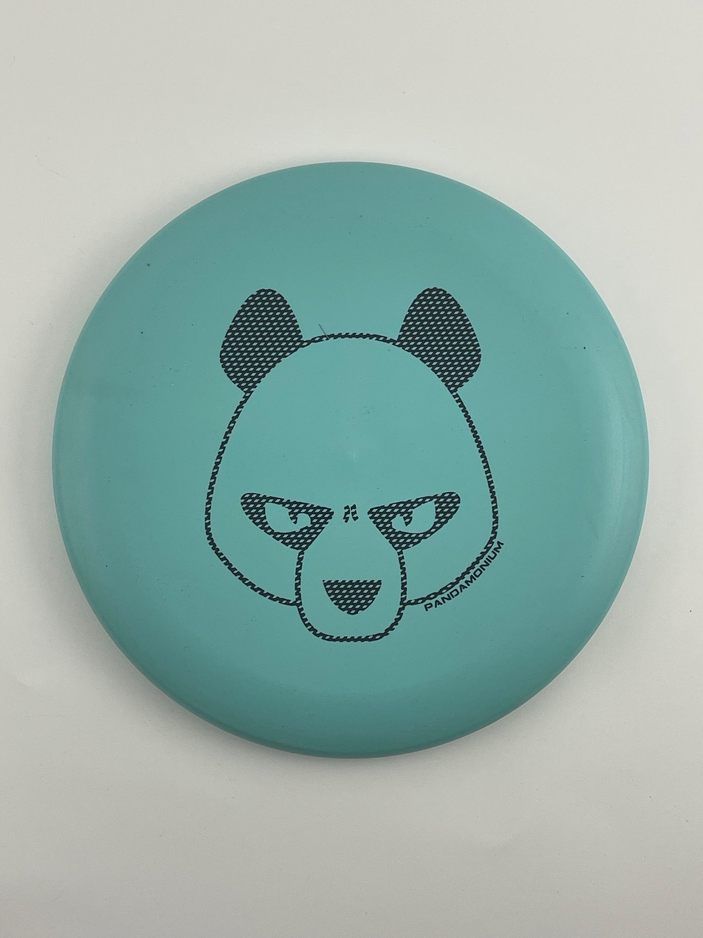 Innova JK Aviar disc golf putt and approach in robin egg blue Pro plastic with Pandamonium Big Panda stamp