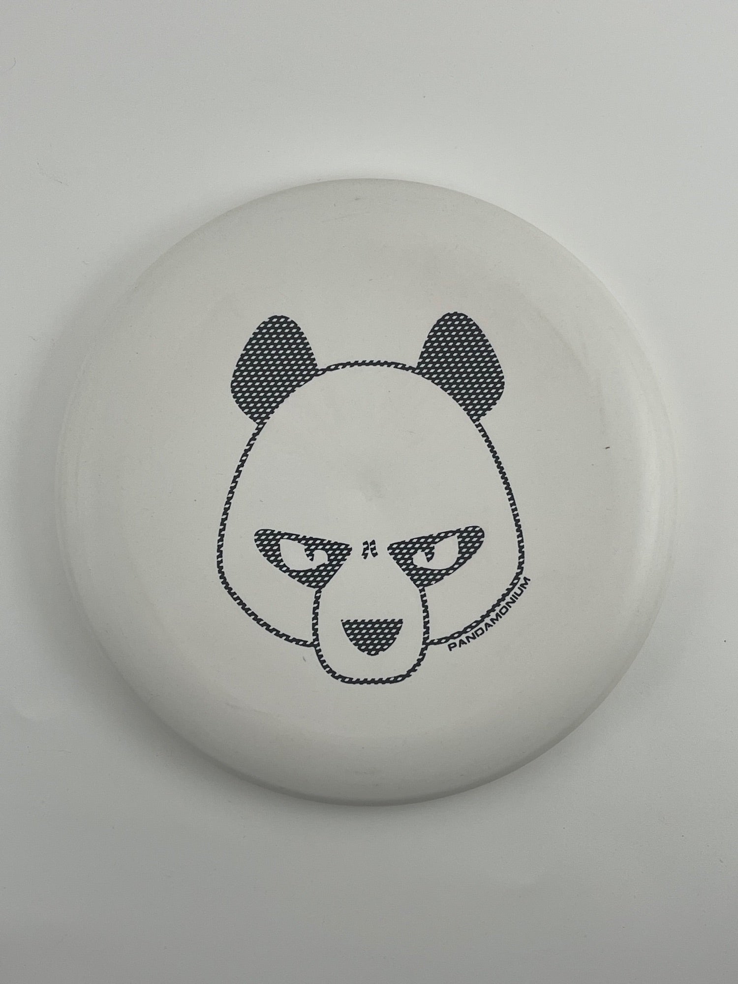 Innova JK Aviar disc golf putt and approach in white Pro plastic with Pandamonium Big Panda stamp